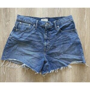 Madewell Womens The Momjean Short Sz 32 Blue 100% Cotton Denim
